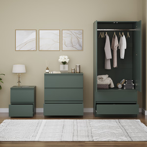 Denver Bedroom Set (2 Drawer Bedside, 3 Drawer Chest, 2 Door 2 Drawer Wardrobe) by Vida Designs