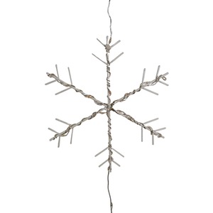 Set of Snowflake Curtain Lights LEDs MicroBrights String Lights - Warm White by Samuel Alexander