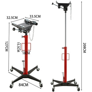 0.5 Ton High Lift Transmission Jack - Red by Livingandhome
