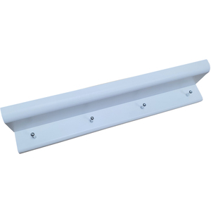 Wall Mounted 2ft 60cm Organiser Floating Shelf with 4 Key Coat Hooks - White - White by Watsons