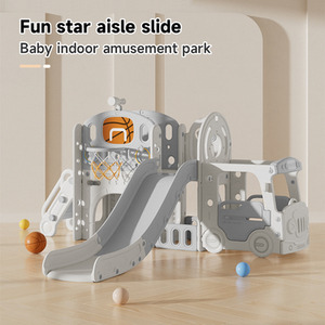 Toddler Slide and Climber Playset with Basketball Hoop and Telescope by Livingandhome