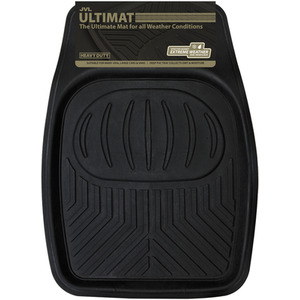 Heavy Duty Lipped Universal Rubber Car Mat - Black by JVL