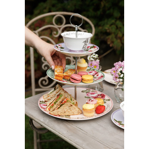 Mikasa Bone China 3-Tier Cake Stand - Mixed by Mikasa