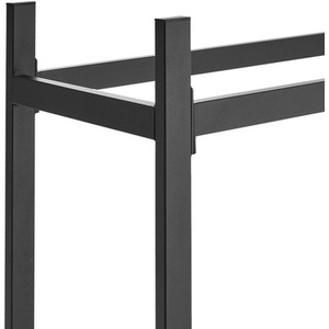 Iron Powder Coated Firewood Logs Holder - Black by Livingandhome