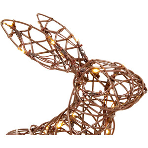 Solar Rattan Effect Bunny - Brown