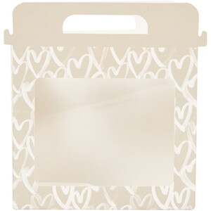 Pack of 2 Gold Hearts Cupcake Boxes - Neutral