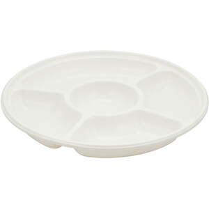 Pack of 3 Chip and Dip Platters - White