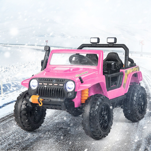 Kids Electric Ride on Car with Music - Pink by Costway