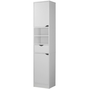 Wooden Tall 2 Door 1 Drawer Shelves Bathroom Cabinet Storage Unit Modern by URBNLIVING