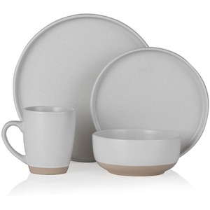Avena 16 Piece Dinnerware Set - Linen White by Barbary and Oak