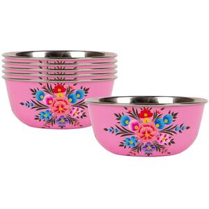 Pansy Picnic Bowls - 16.5cm - Pack of 6 - Raspberry Pansy by Billy Can