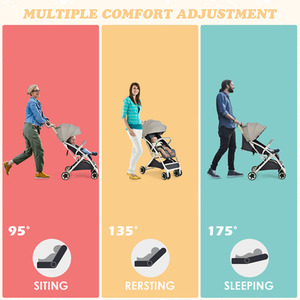 One-Hand Folding Compact Stroller - Grey by Costway