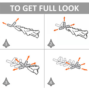 HOMCOM 6FT Multicoloured Artificial Christmas Tree with PreLit Modes Metal Stand - Green, blue and red by HOMCOM