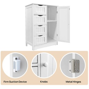 Bathroom Floor Cabinet With 4 Drawers - Whtie by Wyld and Coco