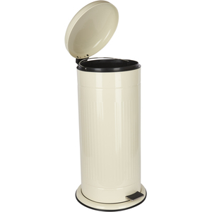 Living Nostalgia Antique Cream 30 Litre Pedal Bin - Cream by KITCHENCRAFT