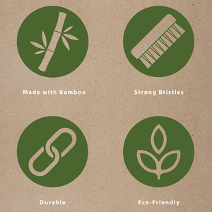 JVL Bamboo All Purpose Scrubbing Brush - Yellow by JVL