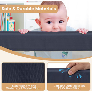 152cm Swing Down Baby Bed Guard Rail - Grey by Costway