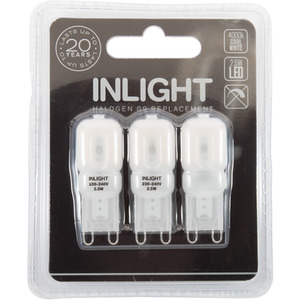 Pack of 3 G9 LED Capsule Light Bulbs - Natural White by Litecraft