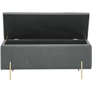 Mystica Ottoman Storage Bench - Grey