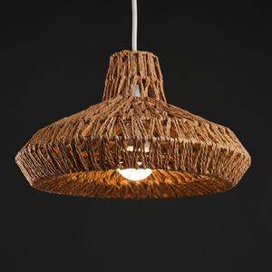 Natural Woven Natural Ceiling Pendant Light Shade Weave Rope Lampshade - Brown by ValueLights