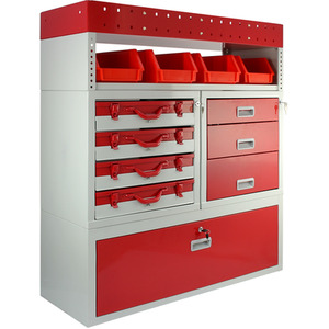 Firecracker Metal Van Racking - Red by Monster Racking