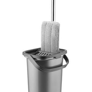 Essentials Flat Mop and Bucket - Grey by Ourhouse