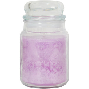 Lavender & Vanilla Large Mason Jar Candle - Purple by True Aroma