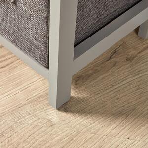 Home Source Metro 5 Fabric Drawer Chest Storage Unit - Grey by Home Source