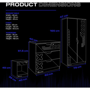 X Rocker Octane Furniture Set - Black / Blue by X Rocker