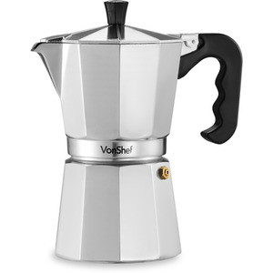 Aluminium Stovetop Espresso Maker - Silver / 300ml by VonShef