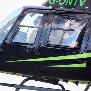 Blue Skies Helicopter Flight with Bubbly for Two - Pink by Find Me A Gift