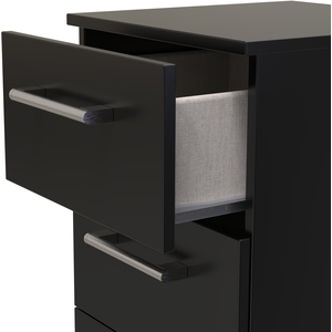 Devon Ready Assembled 3 Piece Bedroom Set - Black Matt / 6