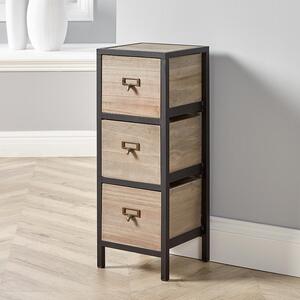 Home Source Derwent 3 Drawer Chest Storage Unit - Natural by Home Source