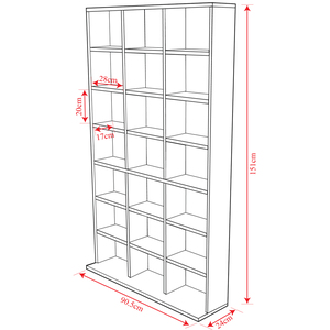 PIGEON HOLE - 588 CD 378 DVD Blu-ray Media Storage Unit - White - White by Watsons
