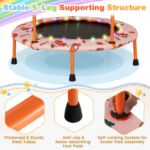 92CM Kids Trampoline with LED Lights by Costway