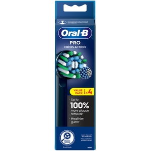 Oral-B Pro Cross Action Black Toothbrush Heads, 4 Counts - Black by Oral-B