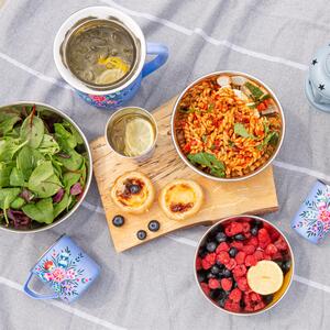 Pansy Picnic Bowl - 21.5cm - Ocean Pansy / 16.5cm by Billy Can