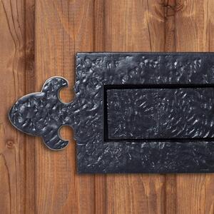 Fleur De Lis Letter Plate Black - Black by Hammer and Tongs