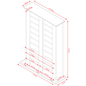 GENESIS - Multimedia 1060 CD 420 DVD Blu-ray Storage Shelves - Oak - Oak by Watsons