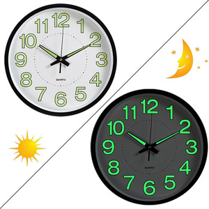 Luminous Wall Clock with Silent Quartz - Light Green by Livingandhome
