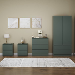 Denver Bedroom Set (2 Drawer Bedside (x2), 3 Drawer Chest, 2 Door Wardrobe) by Vida Designs
