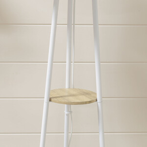 Evie Shelf Floor Lamp - White