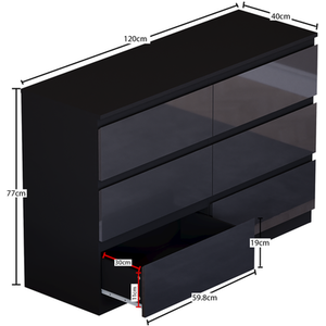 Vida Designs Glinton 3 Piece FSC Certified Bedroom Set - Black by Vida Designs