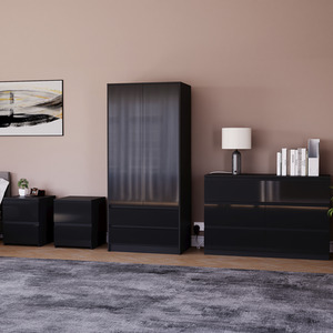 Vida Designs Glinton 4 Piece FSC Certified Bedroom Set- Black by Vida Designs