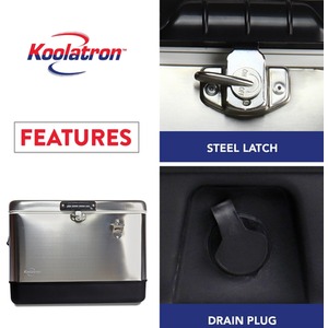 Koolatron Ice Chest Cooler Box 51L - Silver by Koolatron