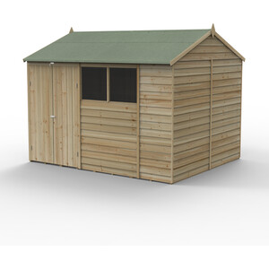 4LIFE Reverse Apex Shed Shed 10x8 - Installation Included / Without Base / 4 by Forest Garden