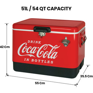 Coca-Cola Ice Chest Cooler 51L - Red by Koolatron