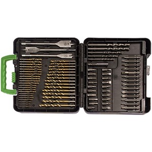 MYLEK 204 Piece Drill Bit And Screwdriver Accessory Set with Carry Case - Black by Mylek