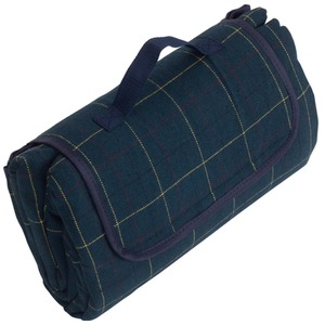 Luxury Blue Tweed Picnic Blanket - Blue by Red Hamper