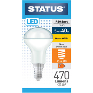 Status 5w=40w R50 Spot Light SES Cap Bulb by Status